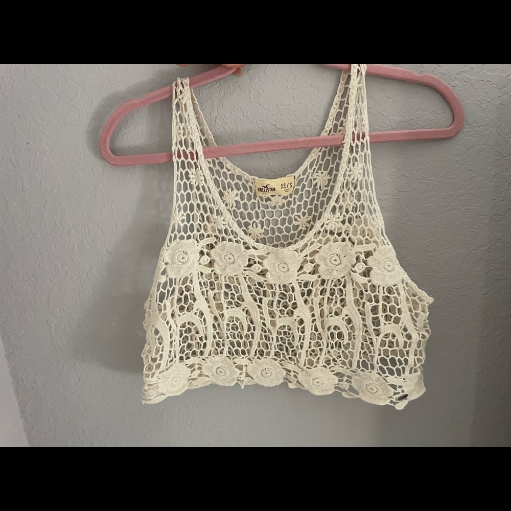 Xs lace cover up. From hollister. Off white color